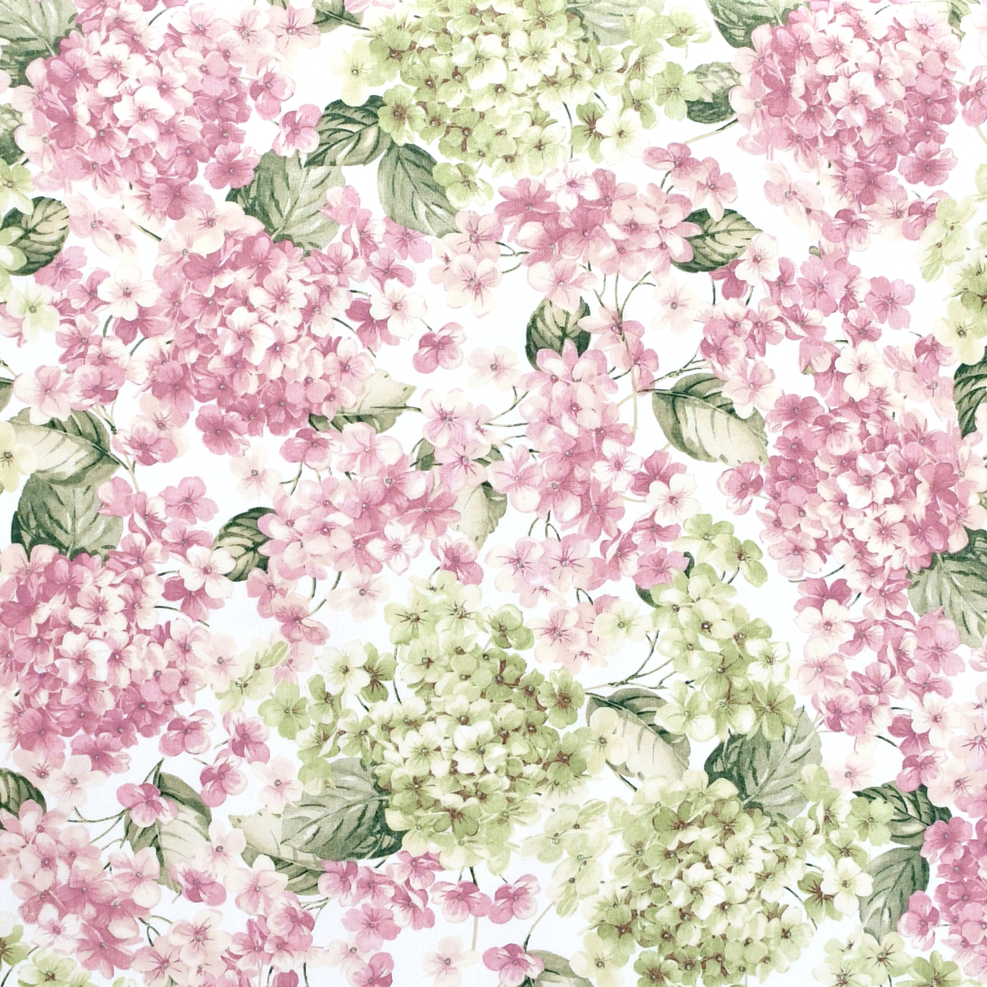 Tischdecken Cosenza Baumwolle Hortensie Motiv mit Fleckschutz Weiss Tischdecken Cosenza Baumwolle Hortensie Motiv mit Fleckschutz Weiss