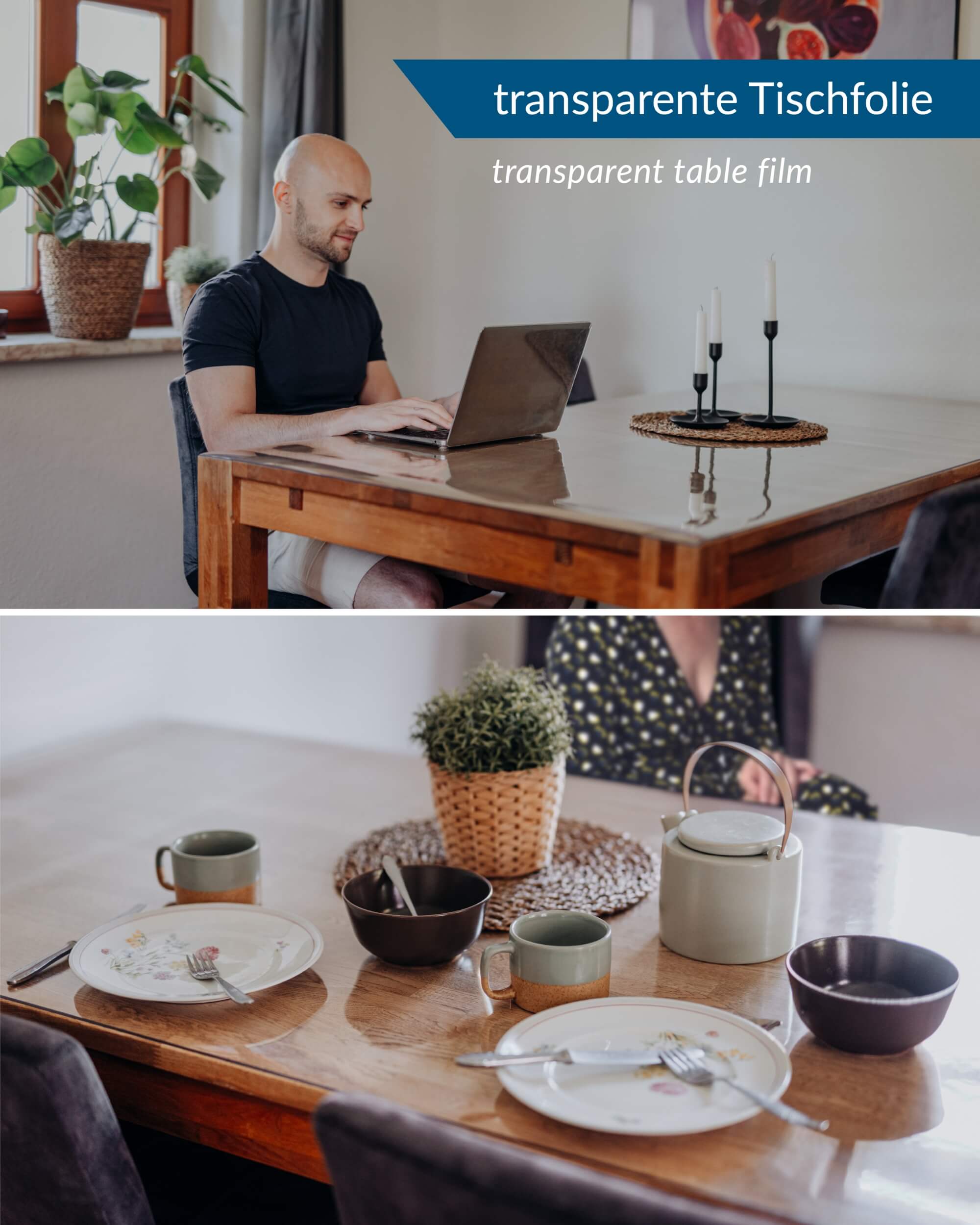 Moderno® Glasklare Tischfolie nach Maß - 2mm dick Moderno® Glasklare Tischfolie nach Maß - 2mm dick