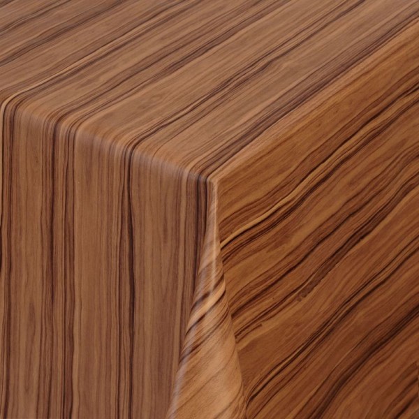 Tischdecke Abwaschbar Wachstuch Holz Struktur Braun im Wunschmaß