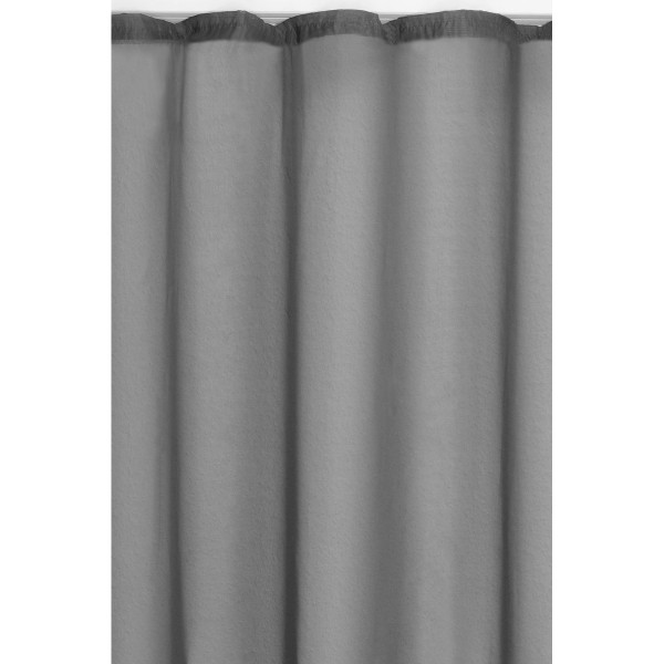 Vorhang Gardine Transparent Dekoschal mit Kräuselband in Grau
