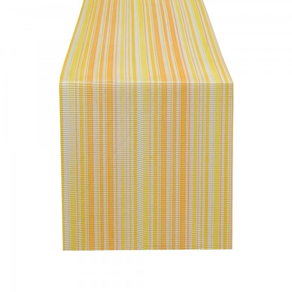 Tischläufer modern mit Streifen Tischband Gartentisch 40x150cm in Gelb