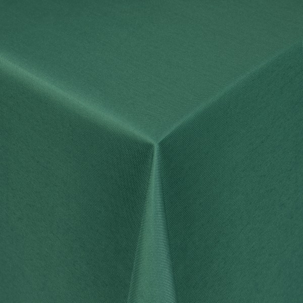 Tischdecken Damast Eckig mit Saum Uni Dunkel-Grün