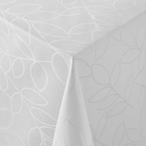 Tischdecken Vittoria Jaquard-Gewebe in Weiss mit Fleckschutz