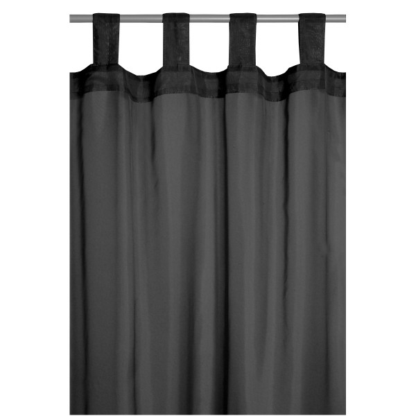 Vorhang Gardine Transparent Schlaufenschal Dekoschal in Schwarz