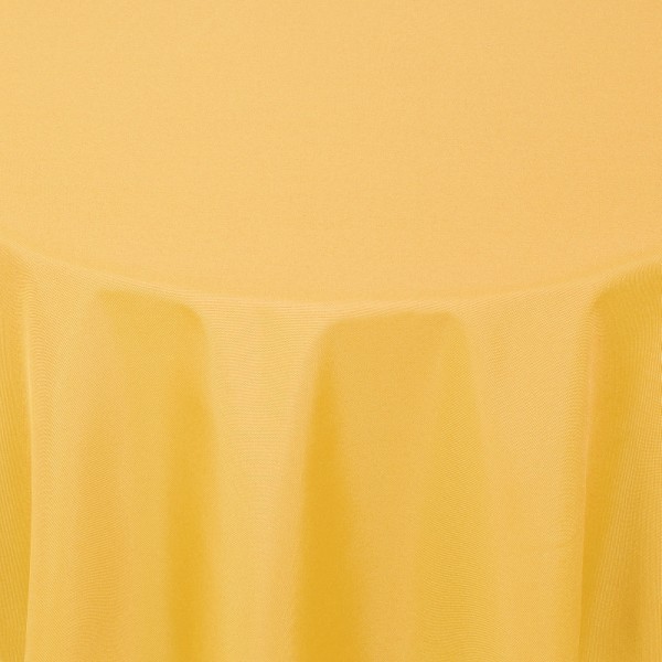 Tischdecken Damast Oval mit Saum Uni Dunkel-Gelb
