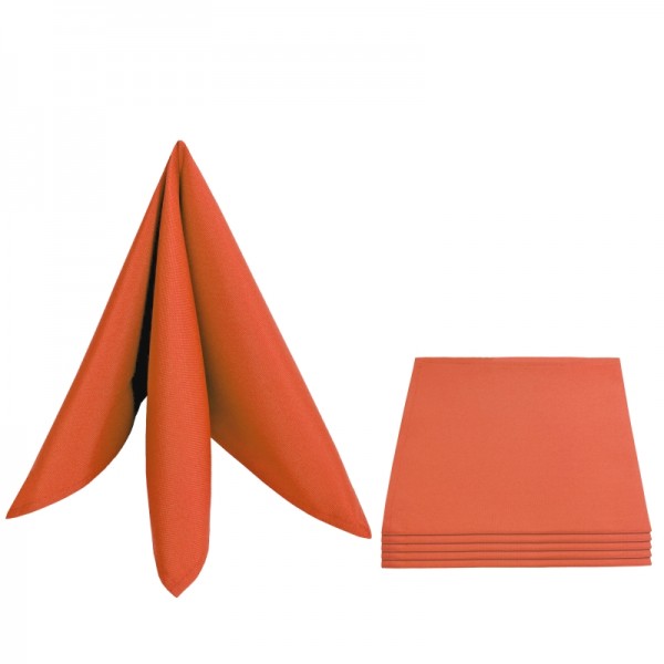 Servietten Damast Uni 50x50 Orange (6er Pack)