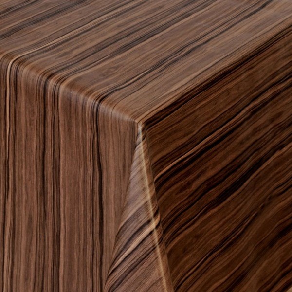 Tischdecke Abwaschbar Wachstuch Holz Struktur Dunkel-Braun im Wunschmaß