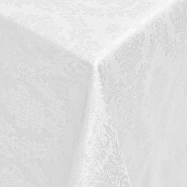 Tischdecken Jacquard-Gewebe mit Fleckschutz und Saum Toledo in Weiss