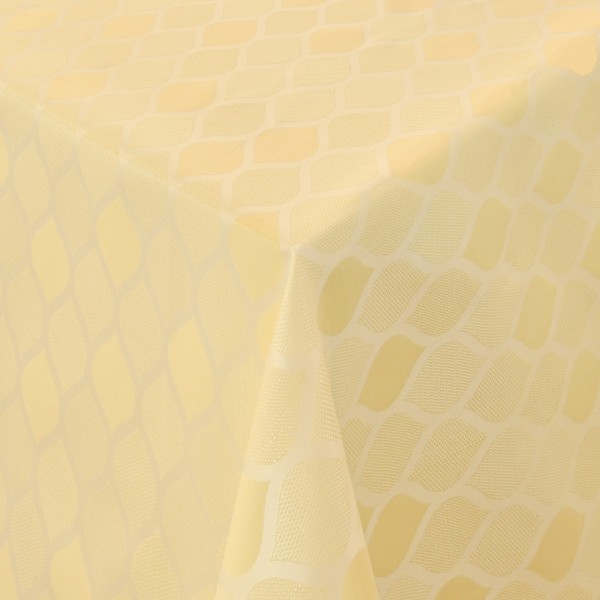 Tischdecken Jacquard-Gewebe mit Fleckschutz und Saum Gandia in Gelb
