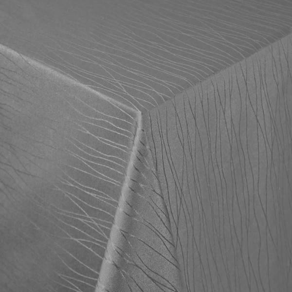 Tischdecken Sanremo Jaquard-Gewebe in Grau mit Fleckschutz