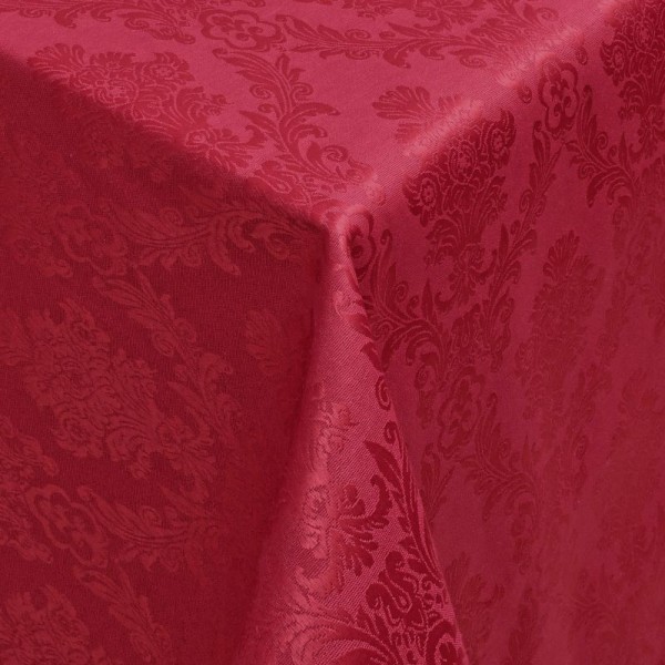 Tischdecken Jacquard-Gewebe mit Fleckschutz und Saum Toledo in Wein-Rot