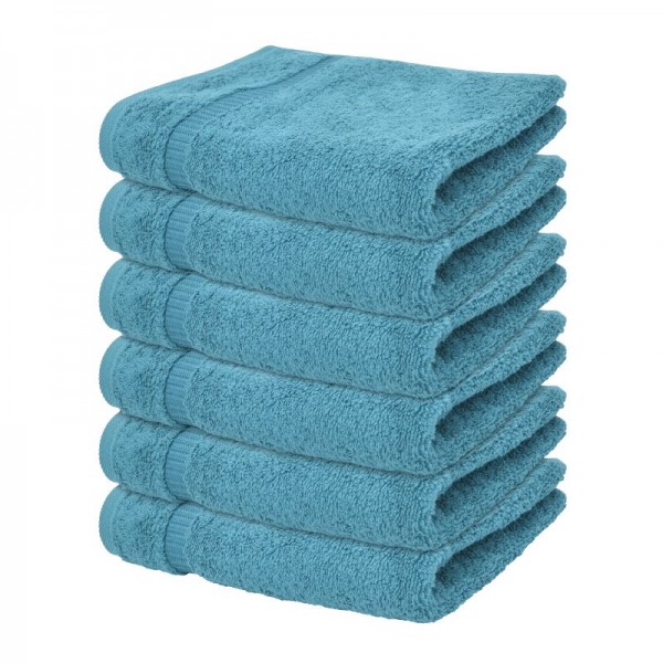 Handtuch "Mailand" in Blau im 6er Pack
