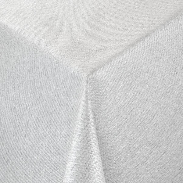 Tischdecken Jacquard-Gewebe mit Glanzeffekt und Fleckschutz Lurex in Grau