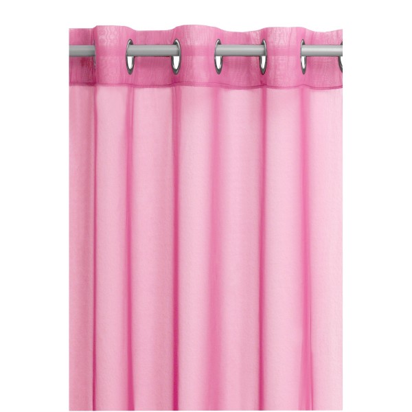 Vorhang Gardine Transparent Ösenschal Dekoschal mit Ösen in Pink